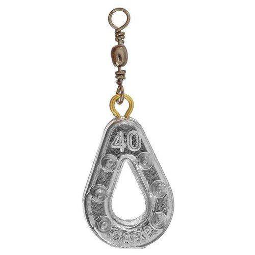 фото Груз капля карп ухо + вертлюг yugana, 40 гр.(10 шт.)