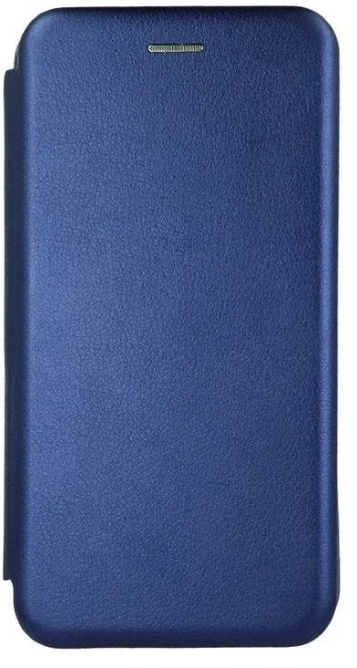 Чехол книжка синий цвет для Samsung J6 plus + 2018 / самсунг джи 6 плюс с магнитным замком, с подставкой для телефона и кармана для карт или денег