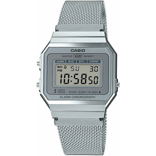 фото Японские часы наручные электронные casio vintage a700wm-7a с миланским браслетом