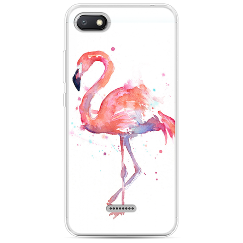 фото Чехол-накладка case place силиконовый с рисунком для xiaomi redmi 6a (34150) акварельный фламинго