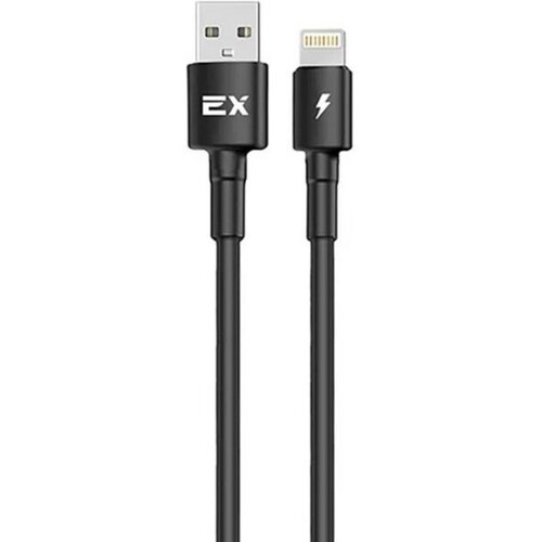 Кабель Exployd EX-K-1150, Lightning - USB, 2 А, 1 м, черный, 2 штуки кабель exployd ex k 1238 lightning type c 3 а 1 м быстрая зарядка нейлон черный