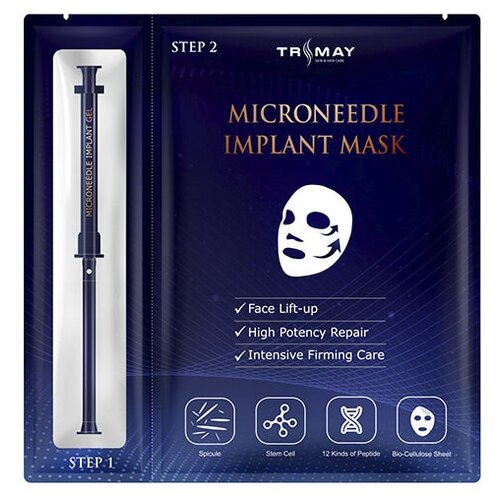 Антивозрастная маска для лица с микроиглами спикул Trimay Microneedle Implant Mask