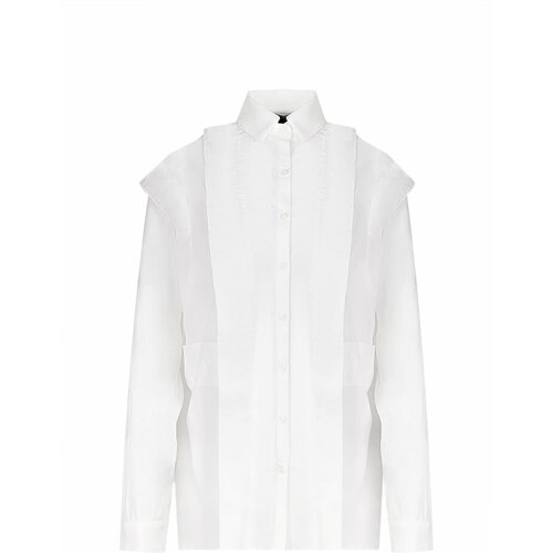 Рубашка  Stelios Koudounaris, оверсайз, размер s, белый