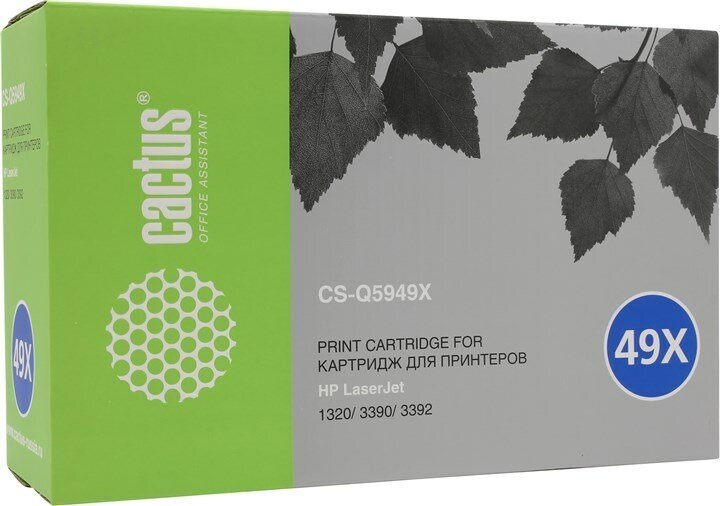 Картридж Cactus CS-Q5949X, черный, 6000 страниц, совместимый для LaserJet 1320tn / 1390 / 1392