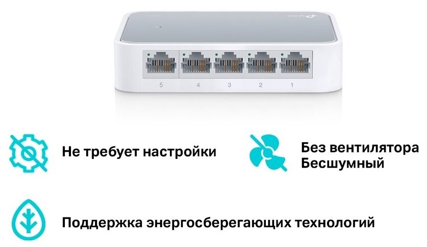 Маршрутизаторы и firewall Ubiquiti TP-Link TL-SF1005D неуправляемый коммутатор с 5 портами 10/100 Мбит/с