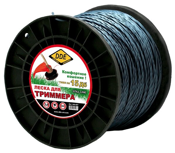 Леска для триммера DDE Still Line 3.0mm x 37m Light Blue 645-020