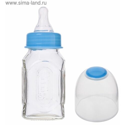 Бутылочка для кормления стеклянная, классическое горло, средний поток, 100 мл, от 0 мес, цвета микс