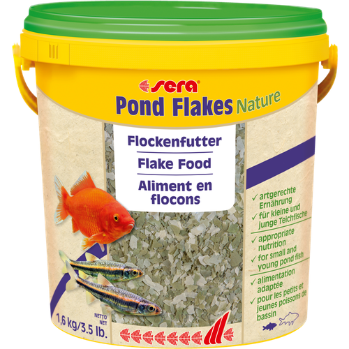 Корм для прудовых рыб Sera POND FLAKES 10 л (1,6 кг) ведро
