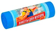 Авикомп Пакеты для/мусора "ТУТ грязи НЕТ" (88058) 60л 20шт (голубые) *24