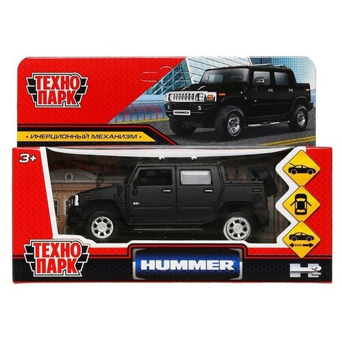 Модель HUM2PICKUP-12MAT-BK HUMMER H2 PICKUP матовый Технопарк в коробке машина технопарк hummer h2 pickup