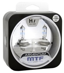 Лампа автомобильная галогенная MTF Argentum +130% H3A1207 H7 12V 55W 2 шт.