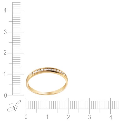 фото Jv золотое кольцо из желтого золота с бриллиантами aar-6638_ko_yg, размер 23
