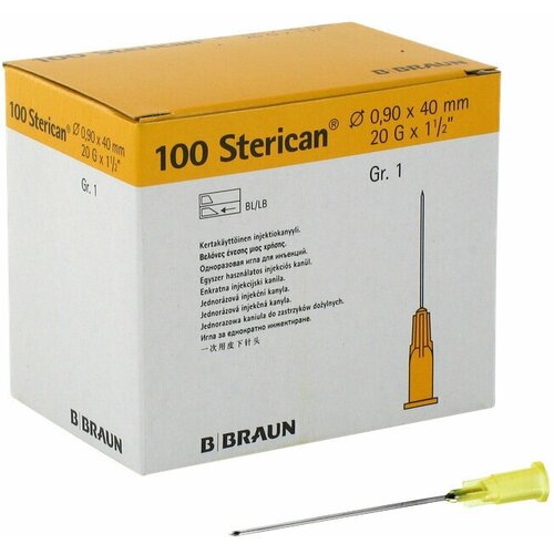 Игла инъекционная 20G (0,9 x 40 мм) B. Braun Sterican - 100 штук