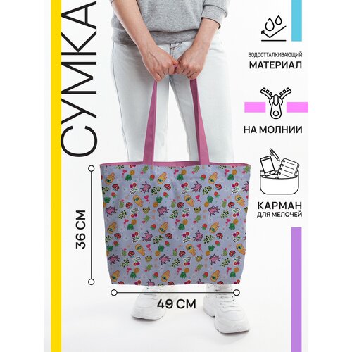 фото Сумка спортивная joyarty, 11х36х49 см, ручная кладь, мультиколор