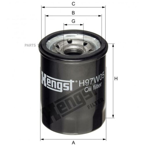 Фильтр масляный HENGST H97W05 (W 610/3, C-806) Honda Accord, Civic, Mazda 626, Mitsubishi Galant, H HENGST H97W05