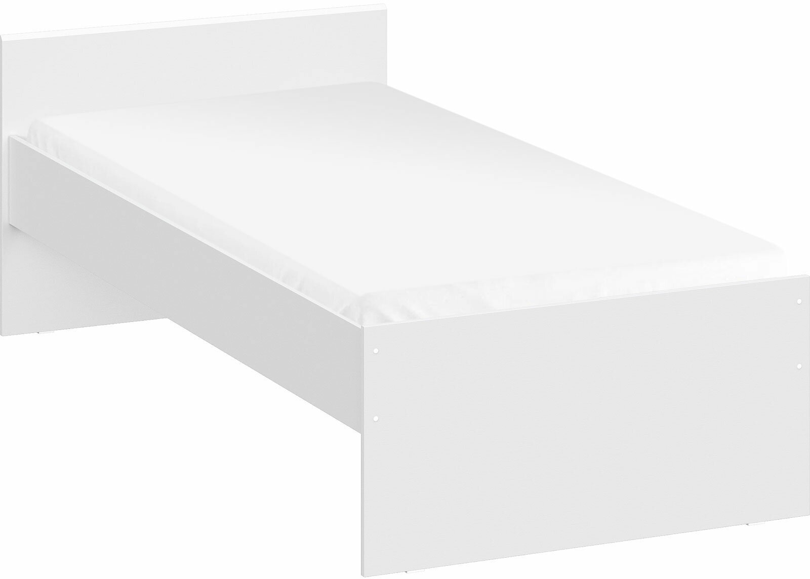 Односпальная кровать СВ-Мебель Токио Белый текстурный С анатомическим основанием Без выкатной секции и ящиков