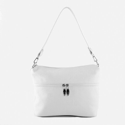 Сумка Sumkov классическая, натуральная кожа, белый