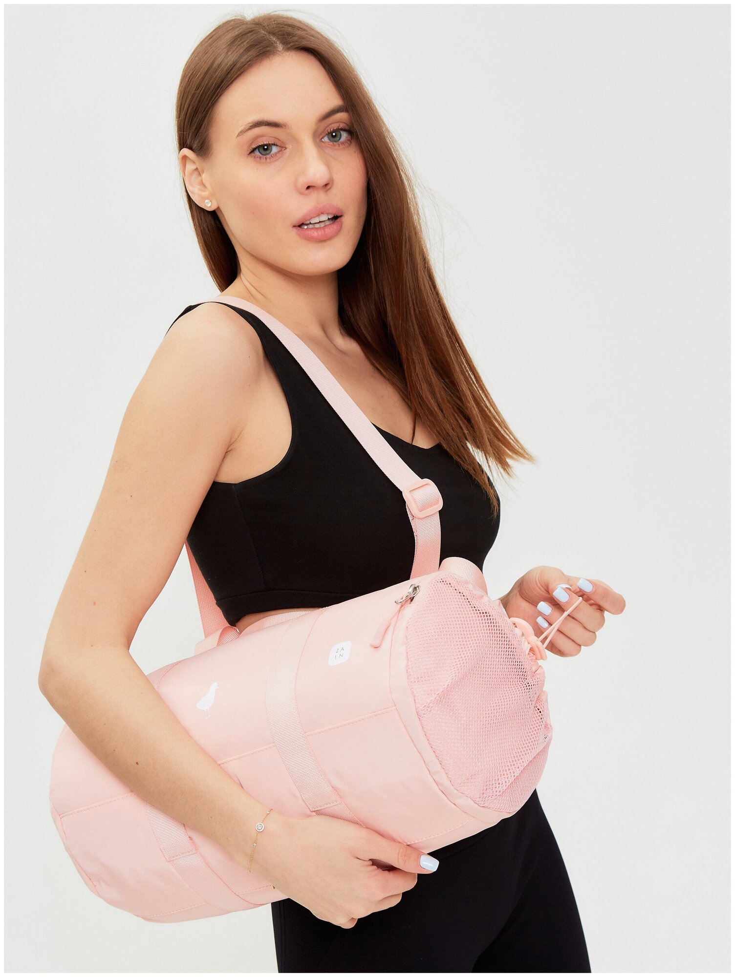 Женская спортивная сумка для фитнеса, для путешествий, розовая - фотография № 13