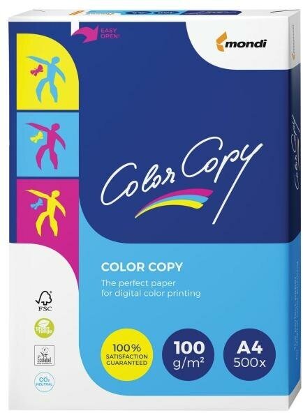 Бумага COLOR COPY, А4, 90 г/м2, 500 л, для полноцветной лазерной печати, А++, Австрия, 161% (CIE)