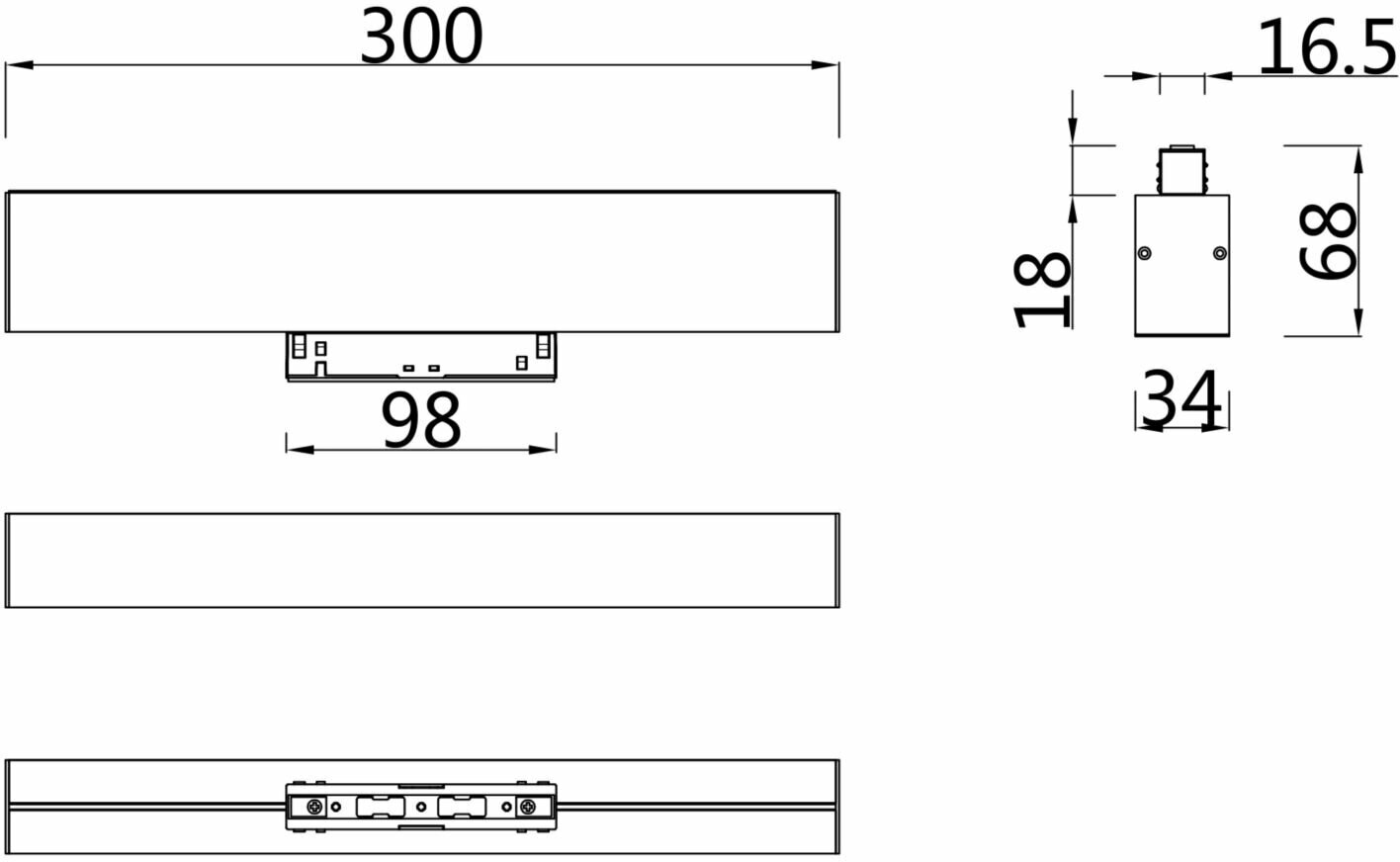 Трековый светильник Maytoni MAGNETIC TRACK SYSTEM TR012-2-12W4K-B - фото №5
