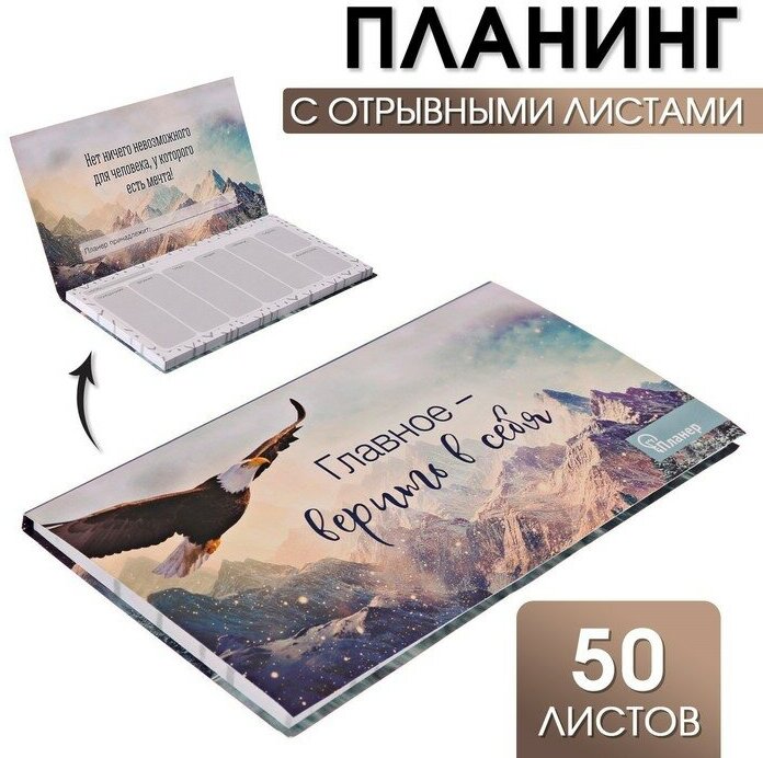 Планер с отрывными листами «Орел» 9,5 × 17,5 см, 50 л