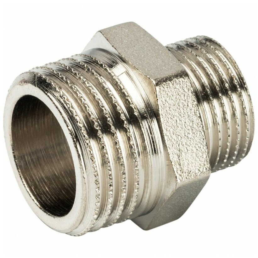 Ниппель Stout 1/2"x3/8" наружная резьба никелированная латунь - фото №6