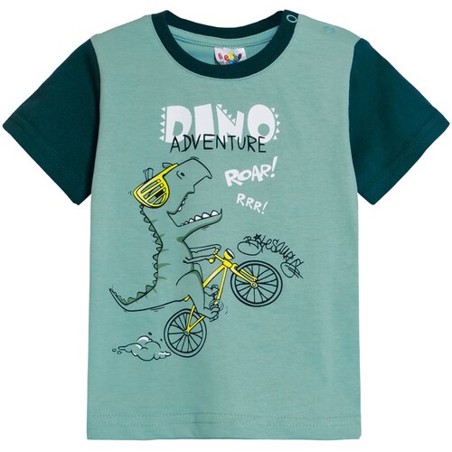 фото Футболка let's go 52276, размер 86-52, цвет салатовый