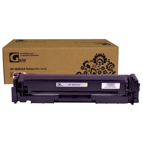 Картридж W2032A (415A) для HP Color LaserJet M479fdn, M454dw, M479dw, M479fdw без чипа 2100 стр. GalaPrint желтый картридж w2032a 055 желтый без чипа