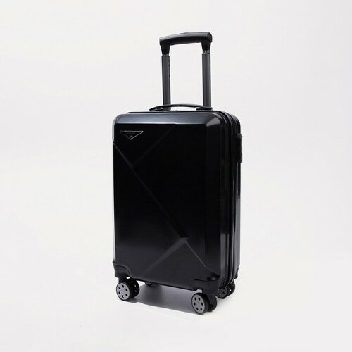 Чемодан , размер 20, черный чемодан маленький 20 кодовый замок цвет чёрный