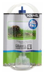Грунтоочиститель для аквариума AQUAEL GRAVEL & GLASS CLEANER L (33 см) со скребком