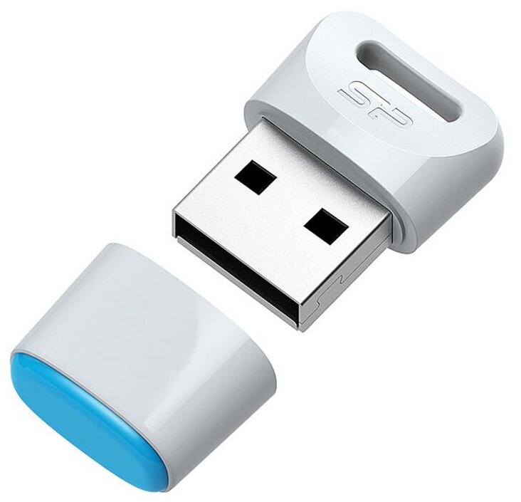 Флешка USB SILICON POWER Touch T06 16Гб, USB2.0, белый [sp016gbuf2t06v1w] - фото №7