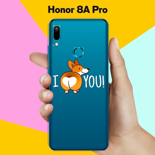 Силиконовый чехол Love Корги на Honor 8A Pro силиконовый чехол узор из корги на honor 8a pro