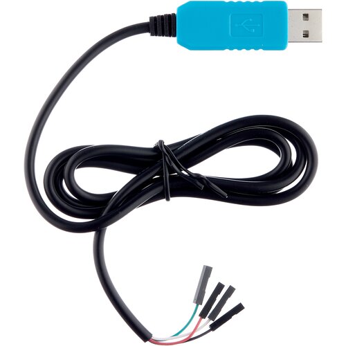 Кабель-адаптер конвертер USB на RS232 UART TTL PL2303TA GSMIN AK86 (Голубой) модуль преобразователь интерфейсов micro usb ttl uart gsmin cp2102 синий