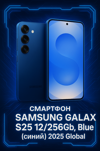 Изображение товара Смартфон Samsung Galaxy S25 12/256Gb, Blue (синий) 2025 Global