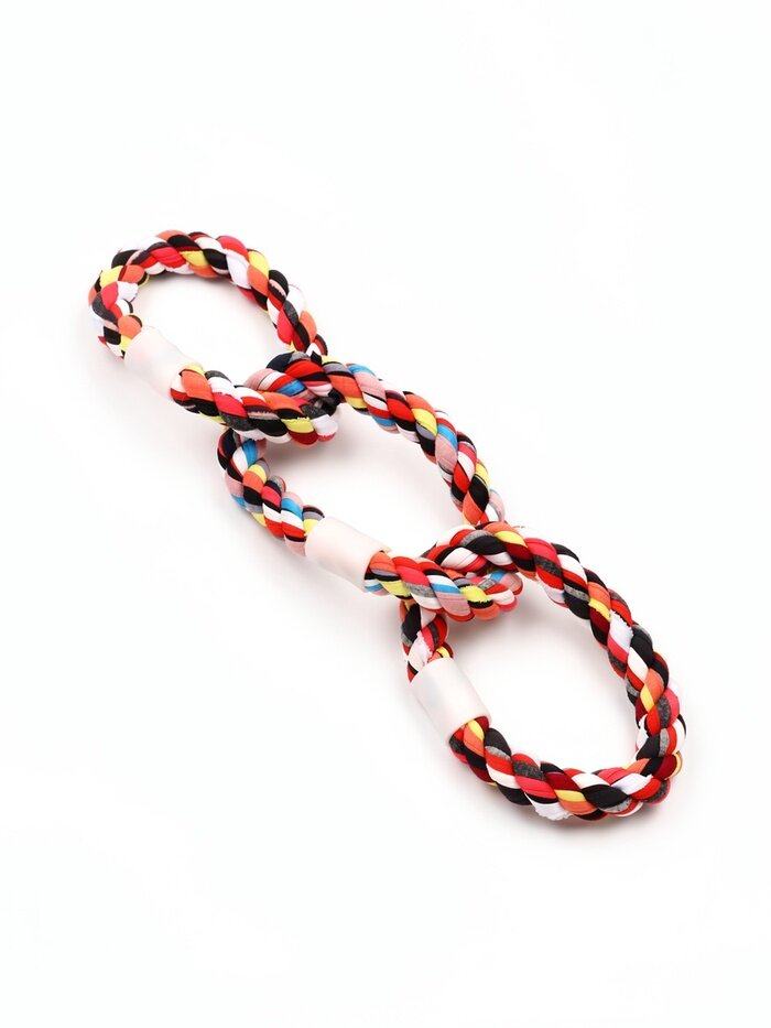 Игрушка для собак канатная «3 кольца», тренировочная, до 36 см, до 120 г