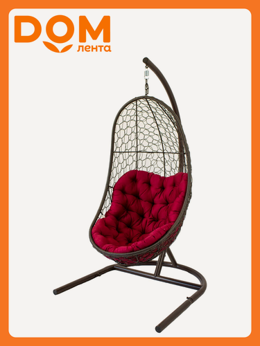 Изображение товара Кресло подвесное Неаполь, искусственный ротанг, текстиль, 200x80x80 см