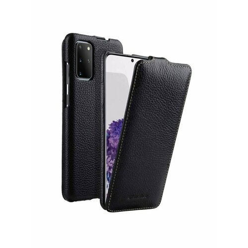 фото Кожаный чехол флип melkco для samsung galaxy s20+ - jacka type, черный