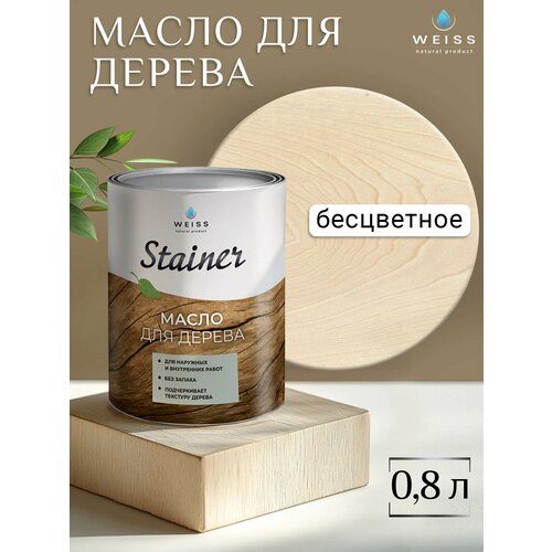 фото Масло для дерева weiss natural product 800ml, матовая