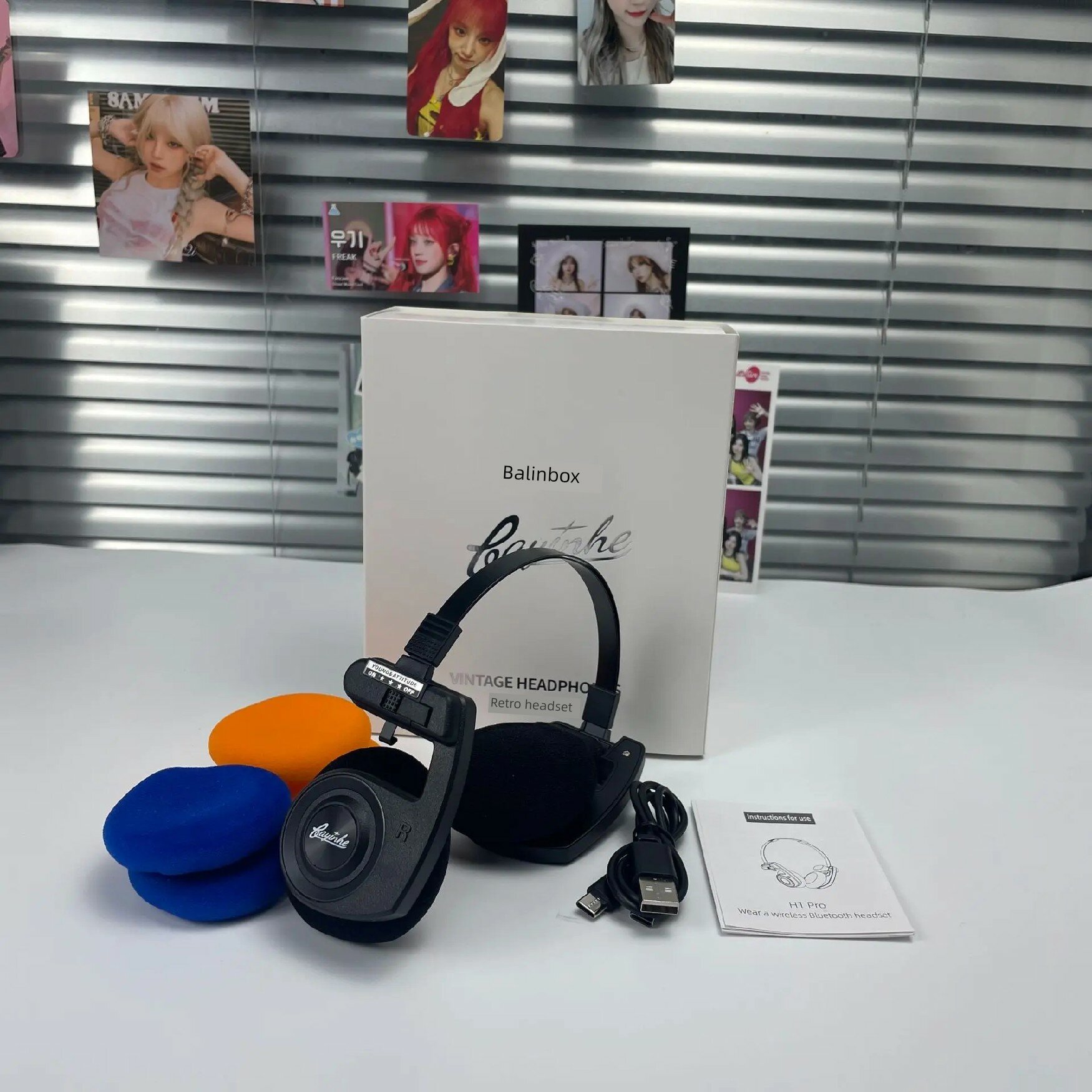 WhatPlus RETRO R3 беспроводные накладные наушники компактные портативные для женщин Bluetooth 5.0