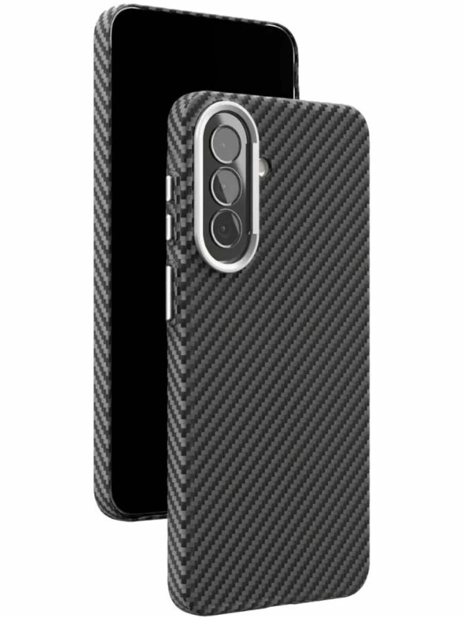 Чехол-накладка VLP Grid Case для смартфона Samsung Galaxy A57, черный