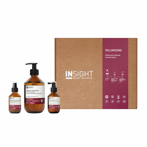 фото Insight / набор volumizing для объема тонких волос (шампунь 350мл, спрей 100мл, кондиционер 100мл)