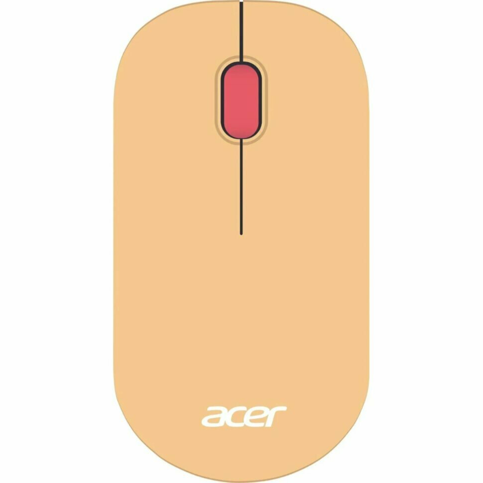 Мышь компьютерная Acer OMR205 оптич./1200dpi/беспроводн/USB/розовый/бежевый, 2044513