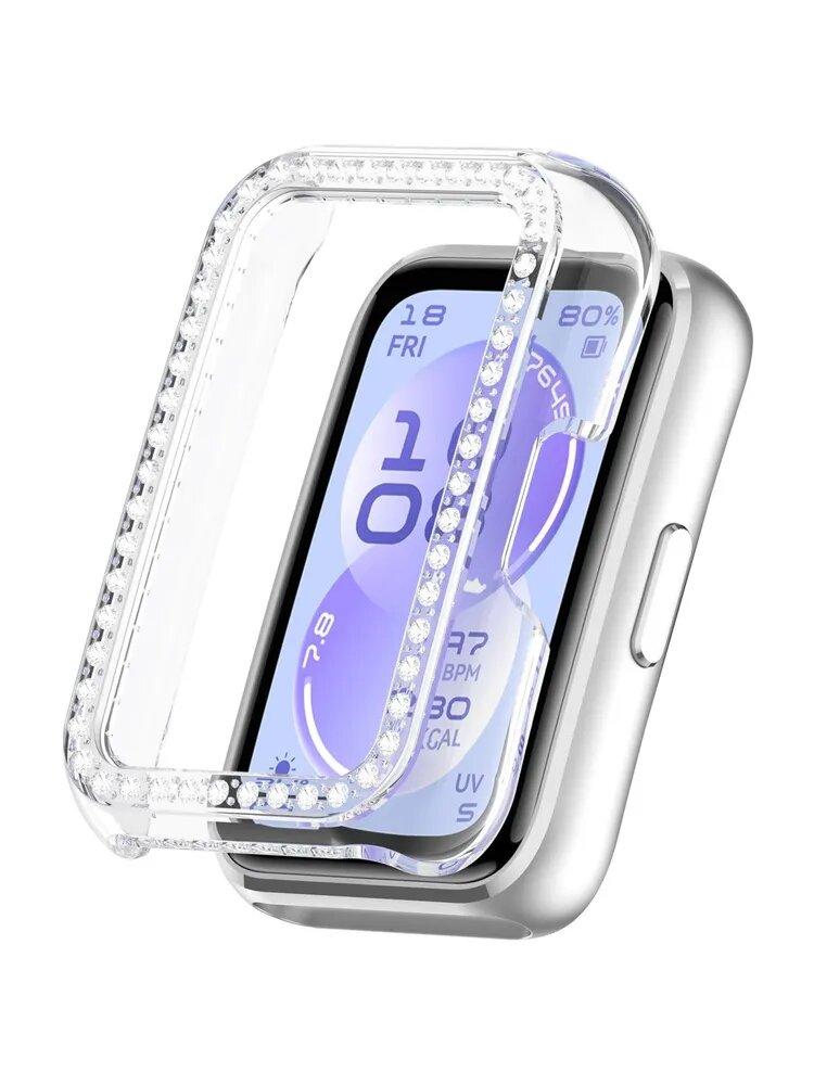 Защитный чехол-бампер для Huawei Band 11 с противоударными свойствами и дизайном со стразами, 5 цветов на выбор.
