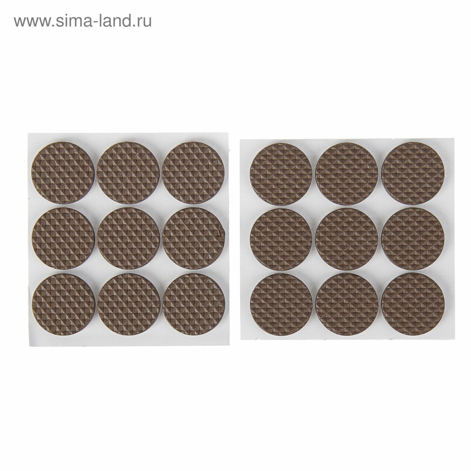 Накладка мебельная круглая d=25 мм, 18 шт, полимерная, коричневая, 3 шт.
