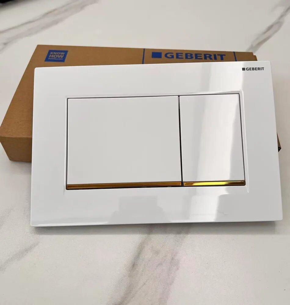 Кнопка смыва Geberit Sigma30 115.883. KK.1 Ярко-белый золотой