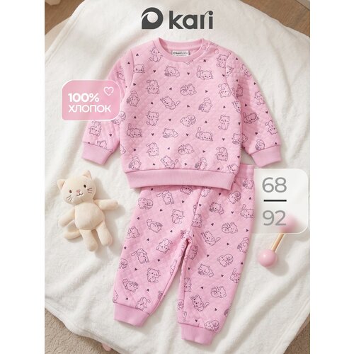 фото Комплект одежды kari baby осень-зима 2026, размер 9-12m, розовый