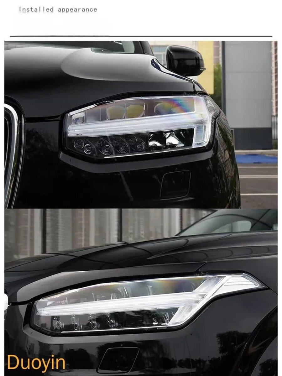 Ремкомплект фары Volvo XC90 2015-2022, 2 шт. прозрачный поликарбонат, слева и справа