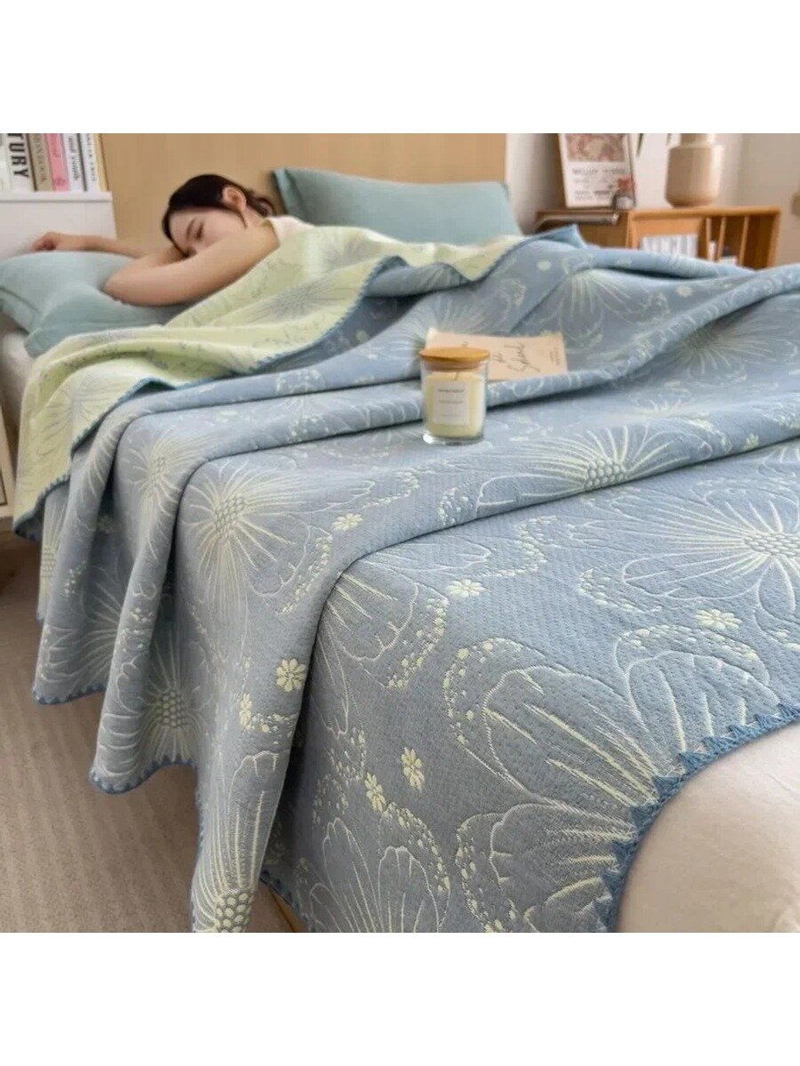 IKEA Плед хлопок 100% Трёхслойное марлевое Плед-покрывало , Пестроткань, Хлопок, 150 см х 200 см