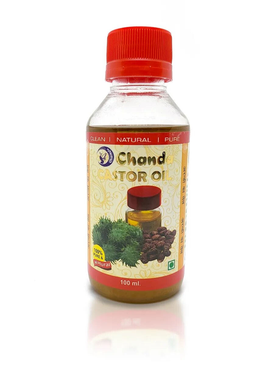 CASTOR OIL 100% Pure, Chanda (касторовое масло 100% чистое, Чанда), 100 мл.
