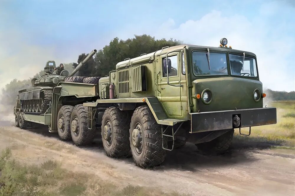 Trumpeter 1/72 Сред немагистральный МАЗ-537G (с полуприцепом МАЗ/ЧМЗАП-5247G)